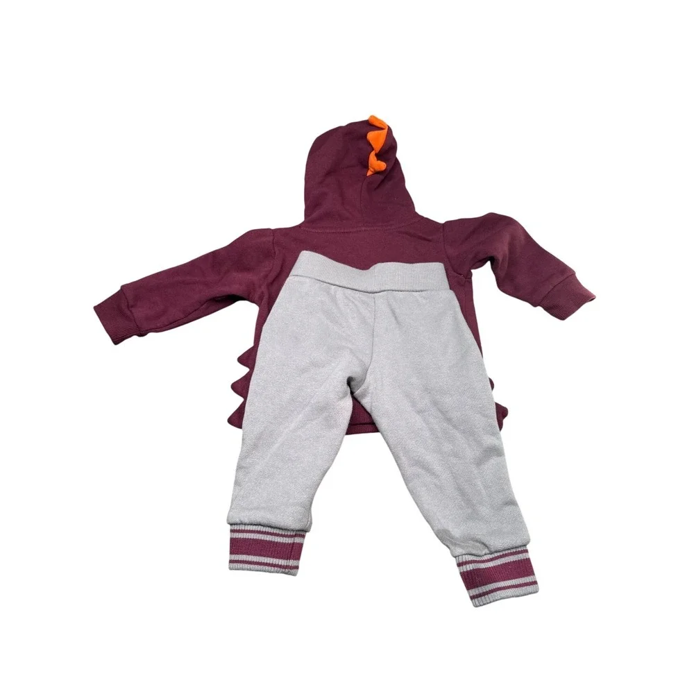Colosseum Virginia Tech Hokies Baby Dinosaur Hoodie Jogger Set 3-6M VT